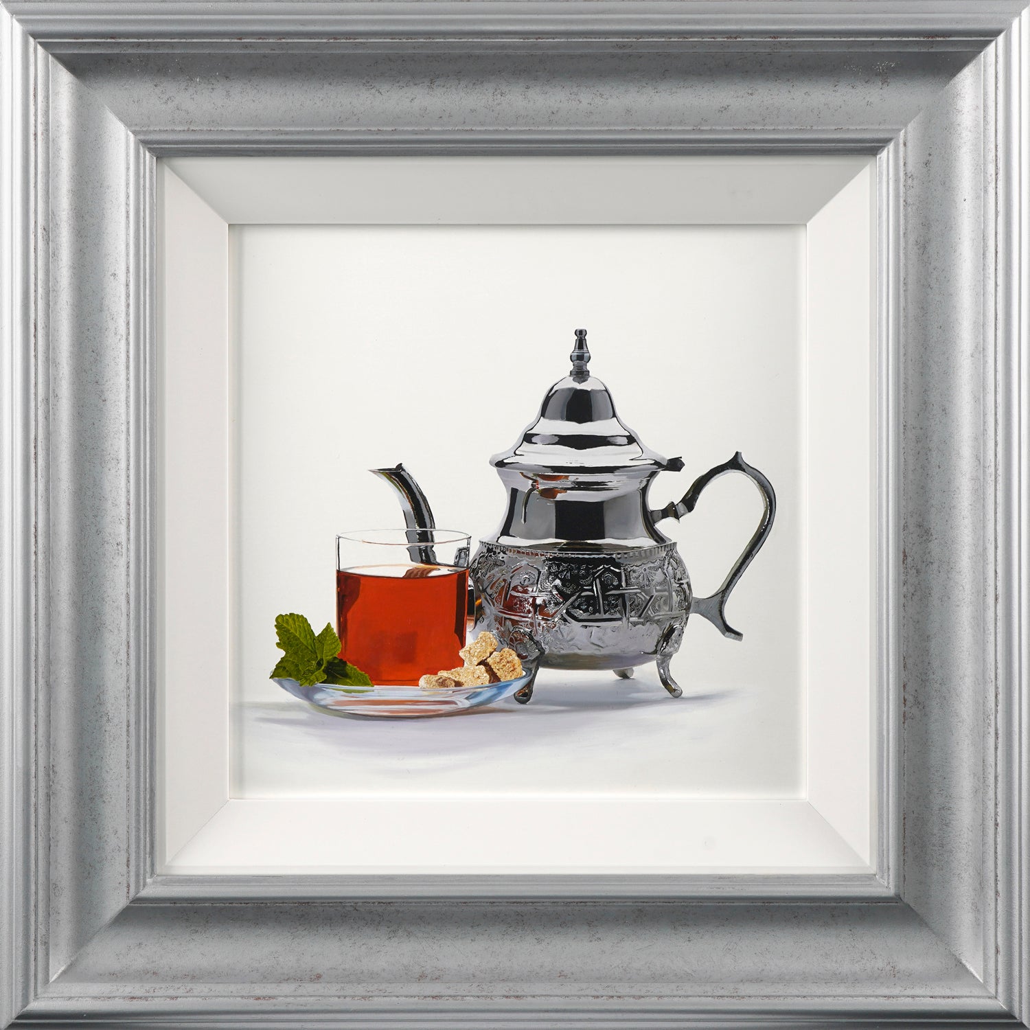 "Silver Teapot" Original Oil Painting
