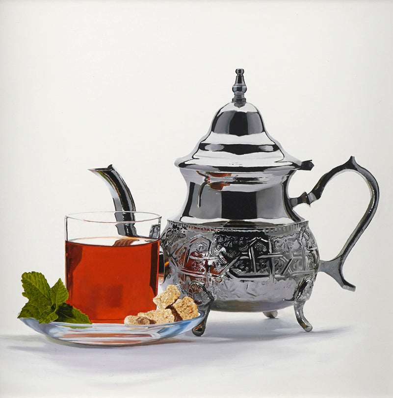 "Silver Teapot" Original Oil Painting