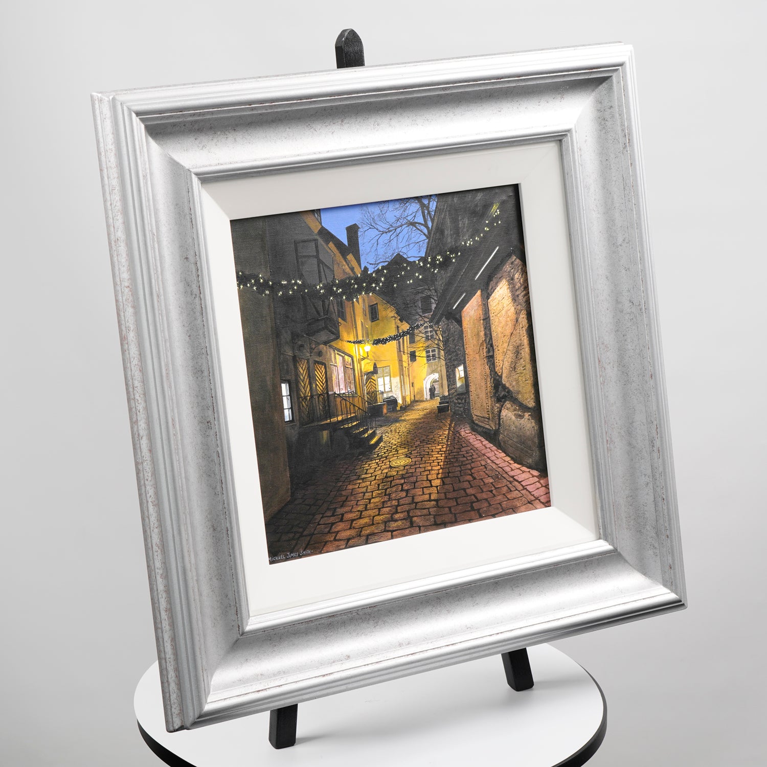 "Night in Town" Original Oil Painting