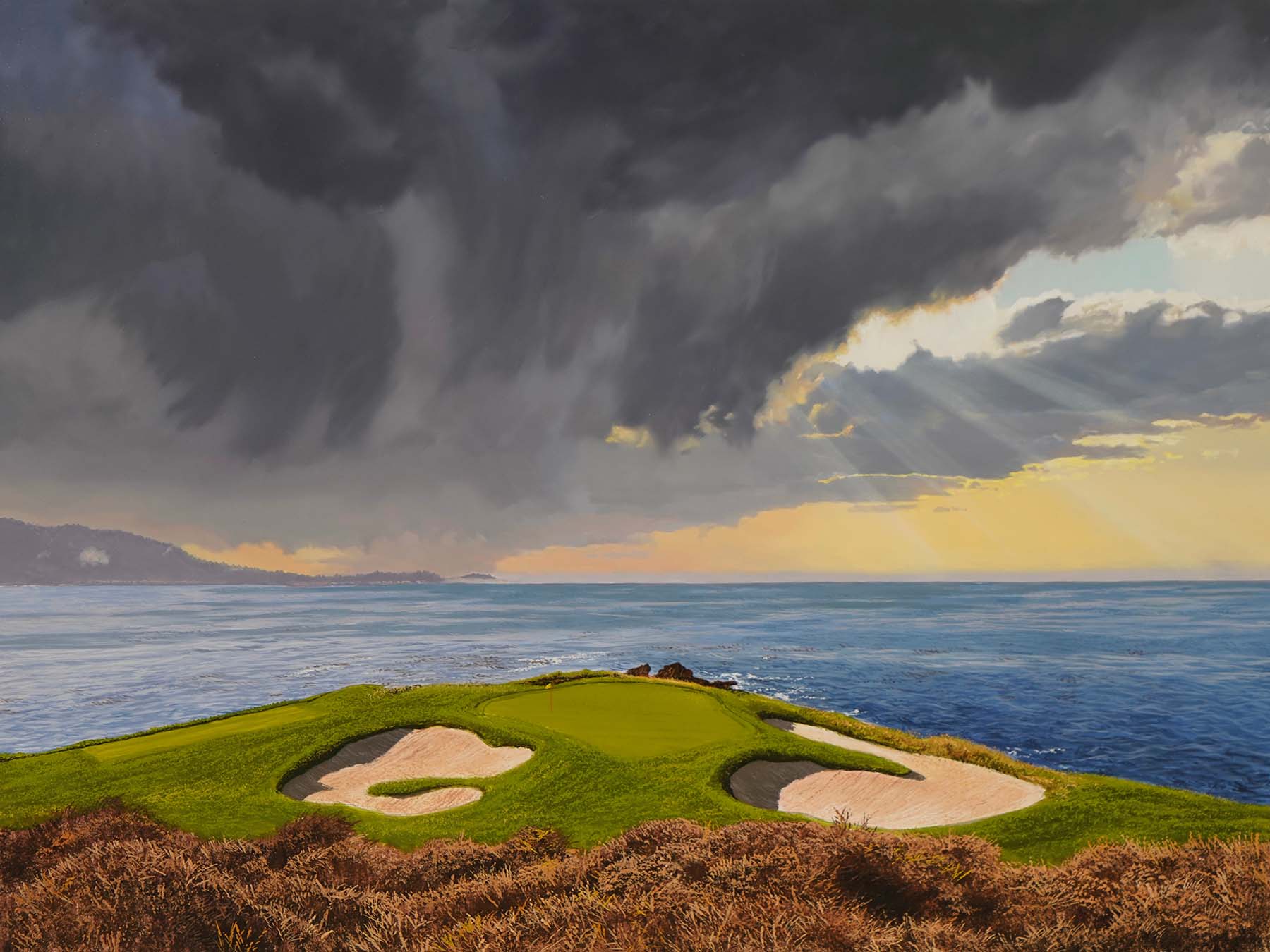 "Pebble Beach" Original Oil Painting