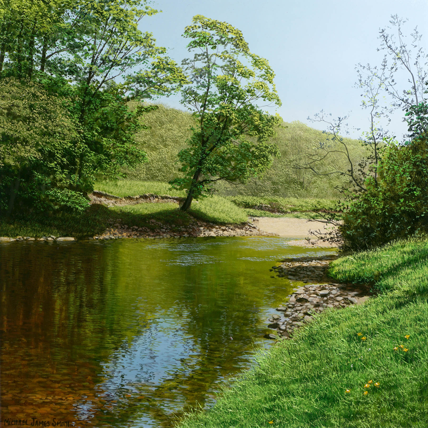 SHALLOW RIVER | ORIGINAL OIL PAINTING
