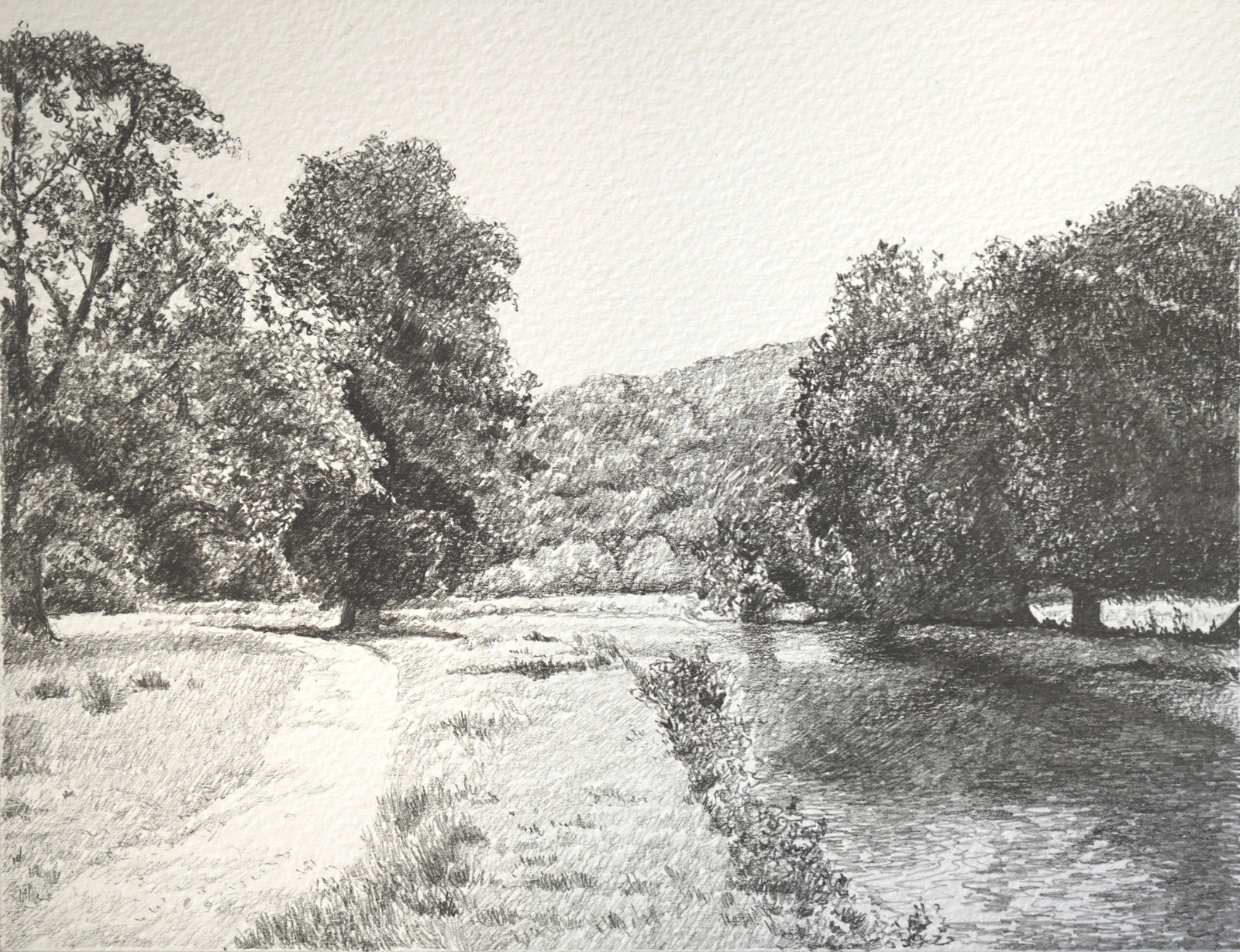 "The River Derwent" Original Sketch
