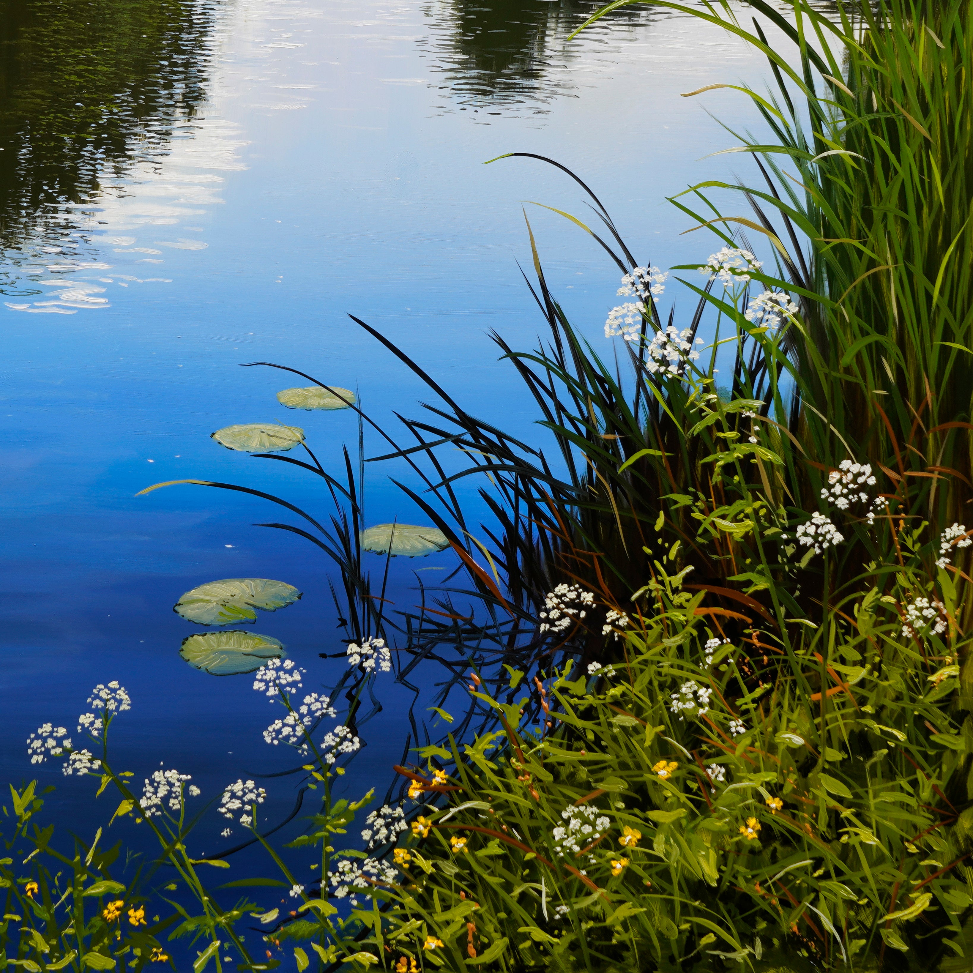 "Midday River" Original Oil Painting