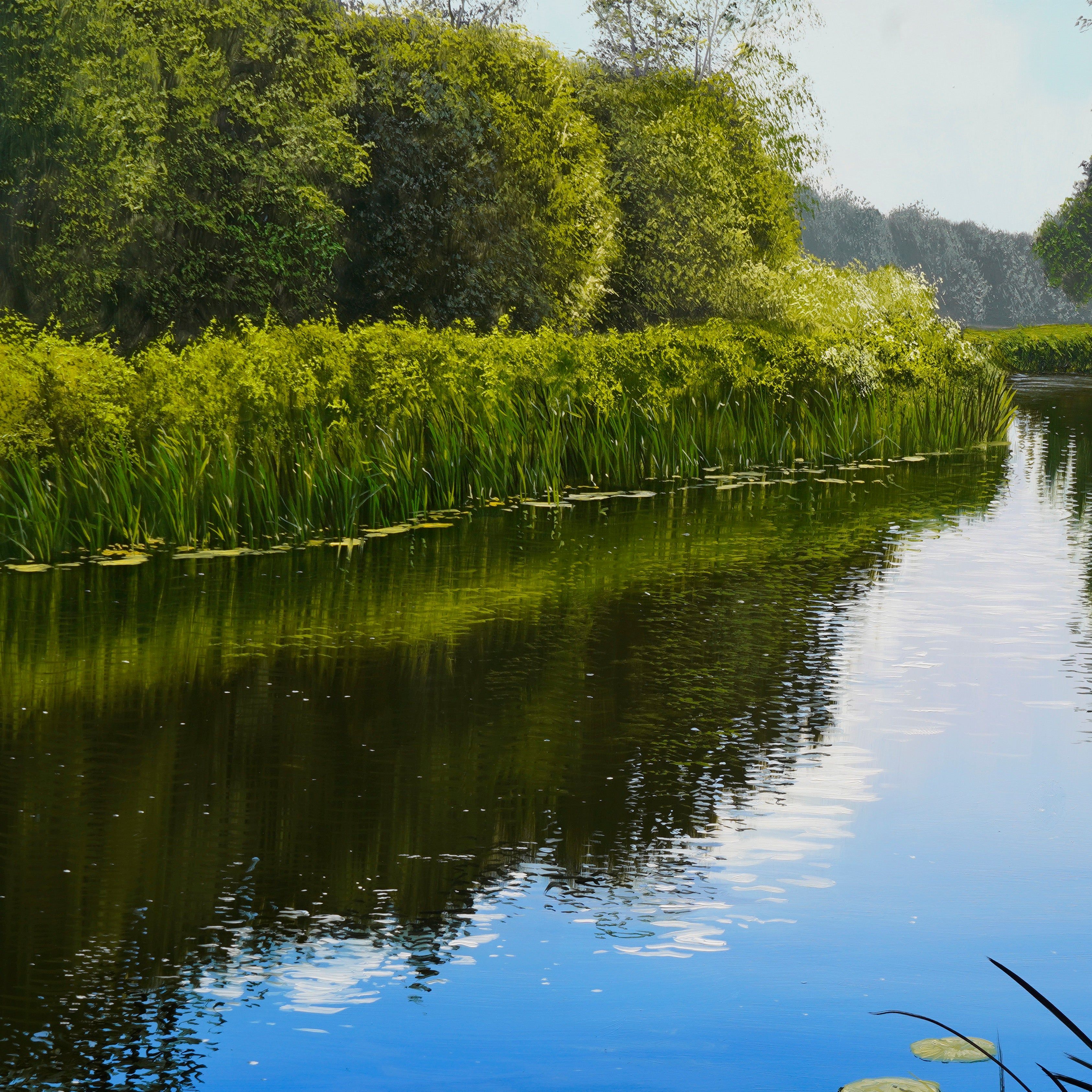 "Midday River" Original Oil Painting
