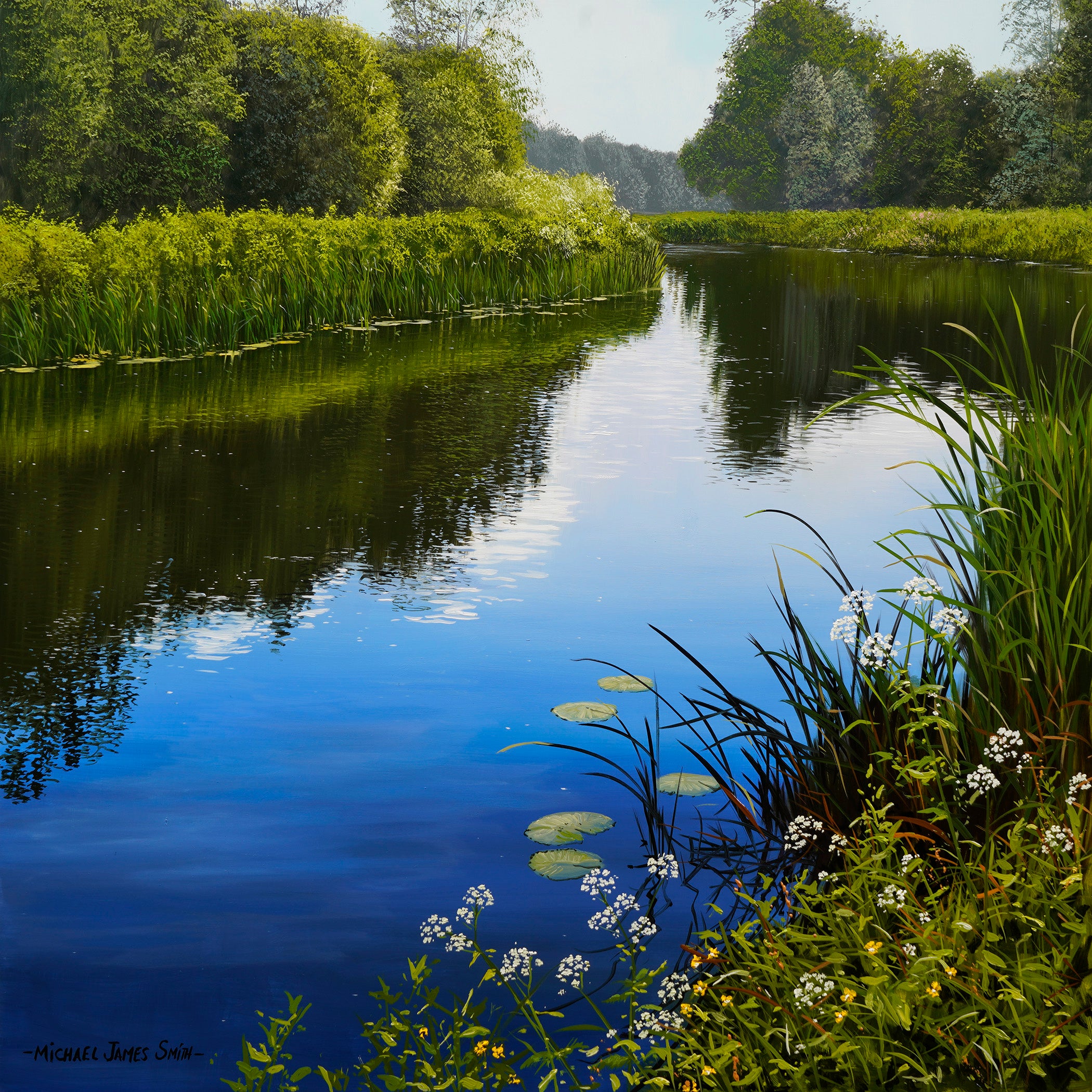 "Midday River" Original Oil Painting