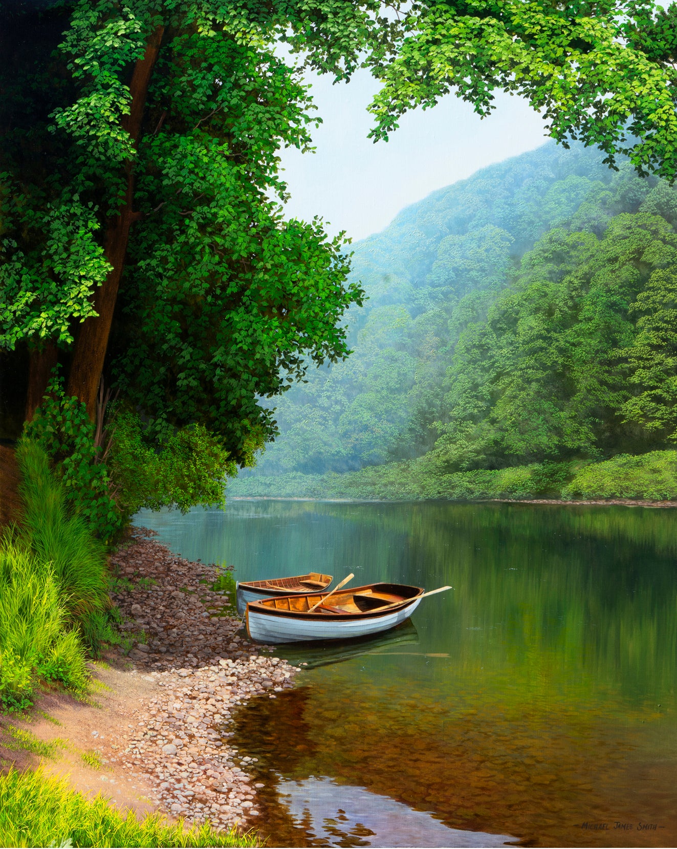 ROWING BOATS | ORIGINAL OIL PAINTING