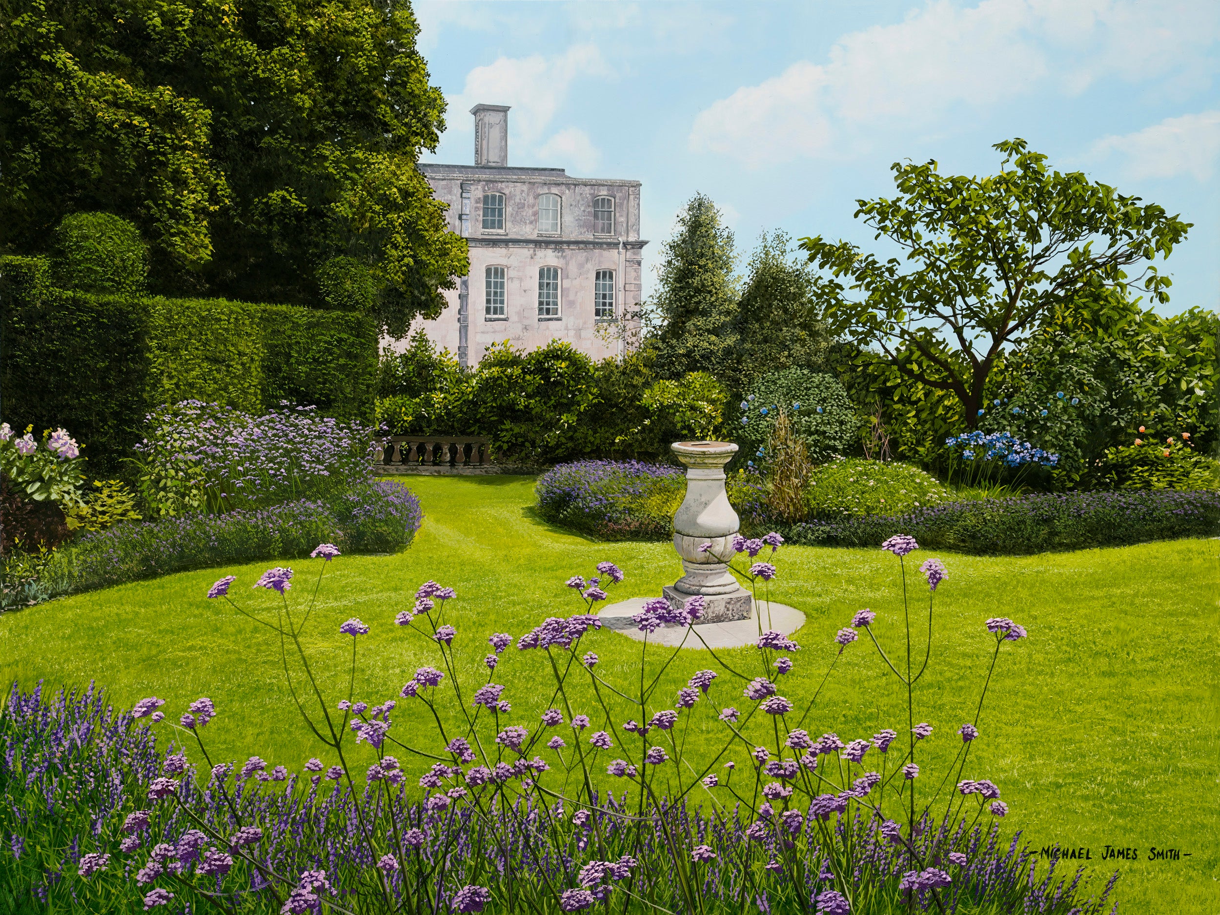 "A Formal Garden" Original Oil Painting