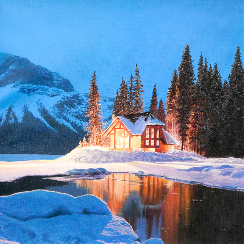 "Winter Retreat"  Original Oil Painting