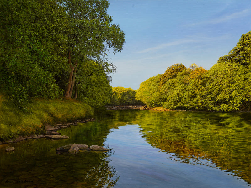 "The River Ure, West Witton"  Original Oil Painting