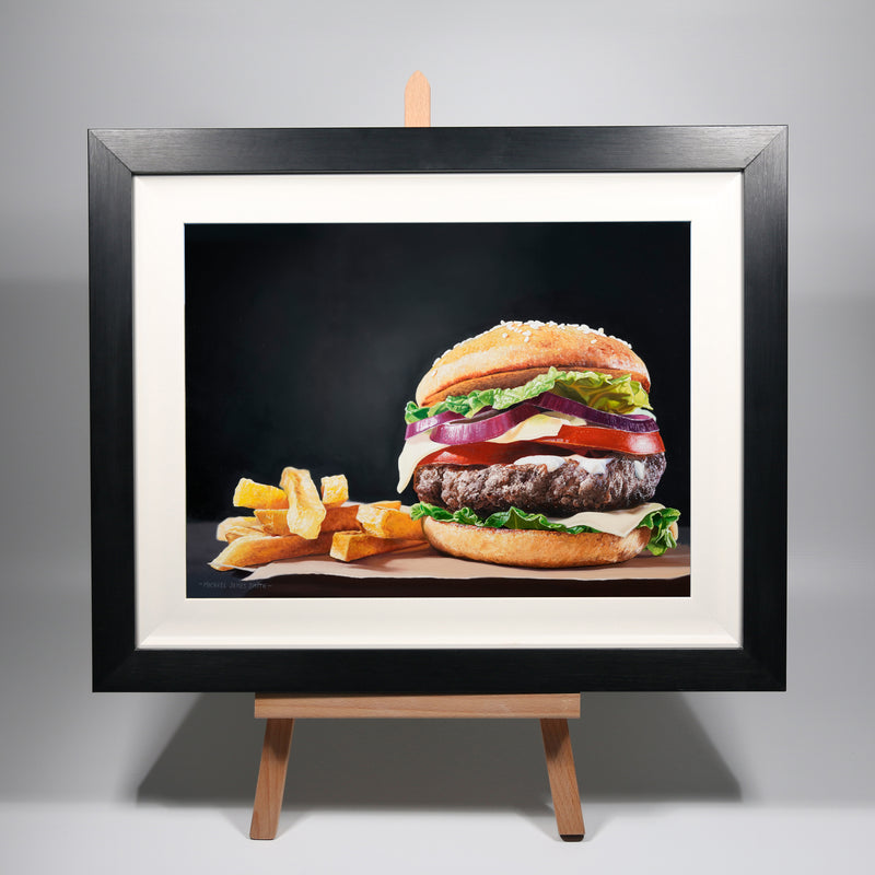 "The Burger"  Original Oil Painting