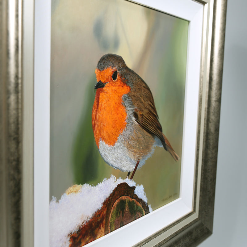 WINTER ROBIN | ORIGINAL OIL PAINTING