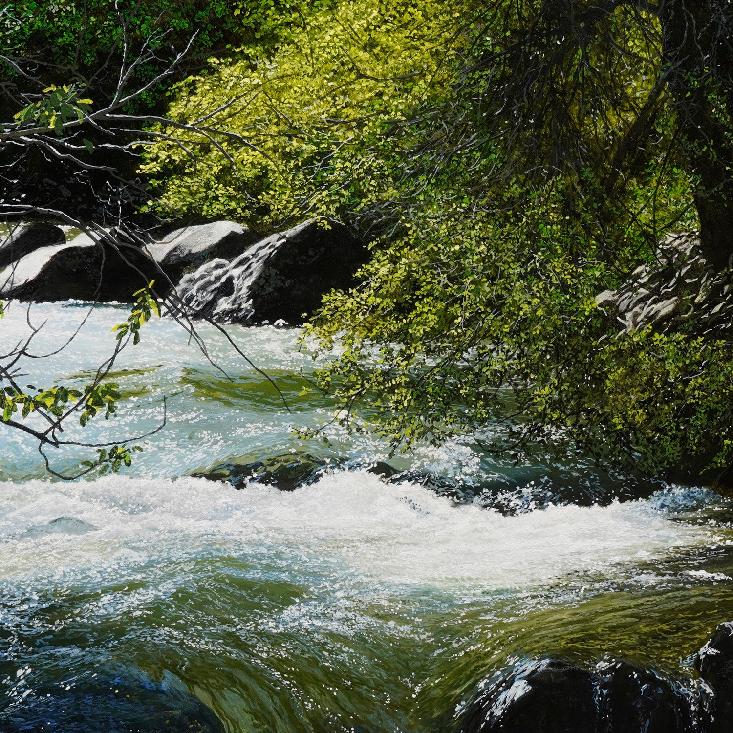 "Rushing River"  Original Oil Painting
