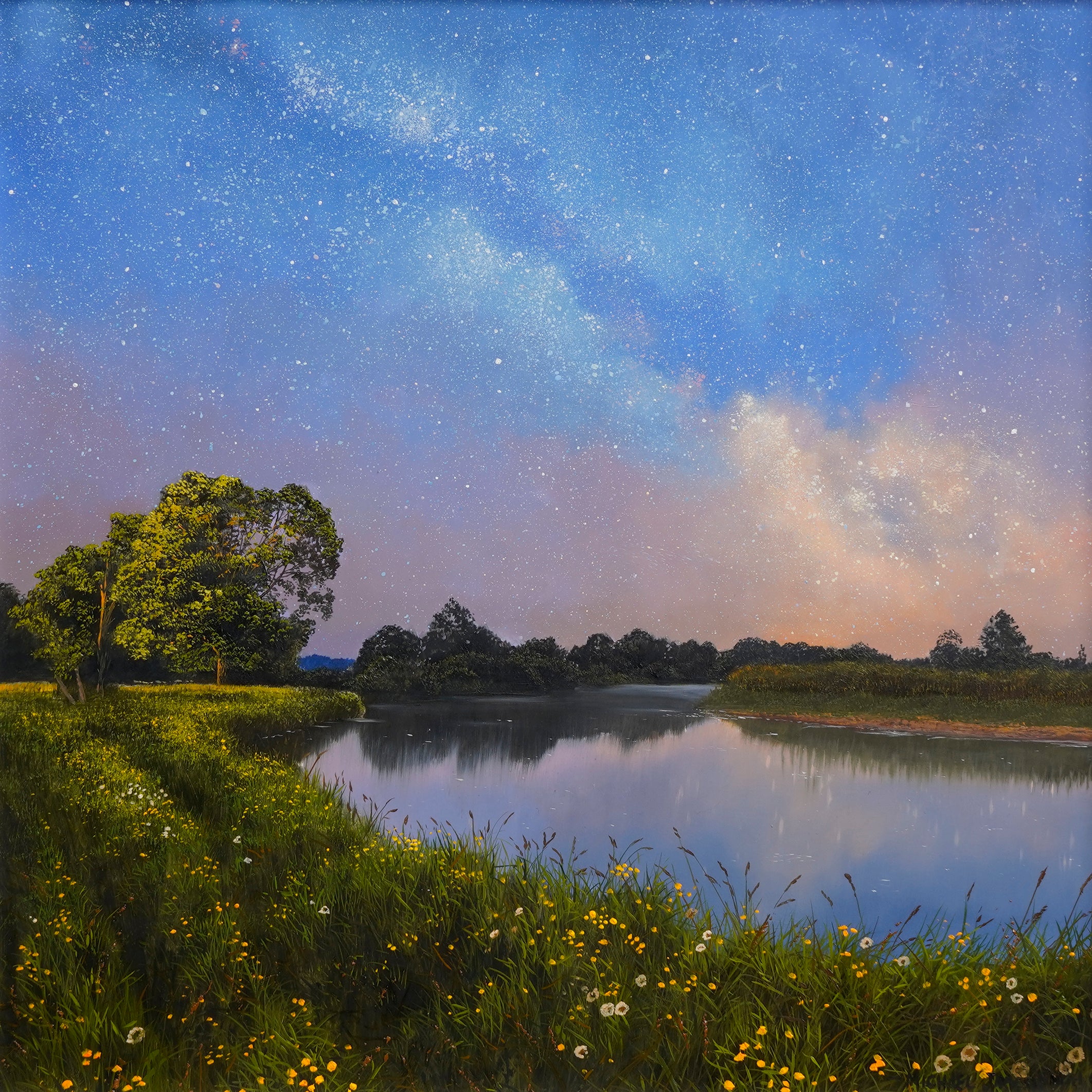 "Starry Night"  Original Oil Painting