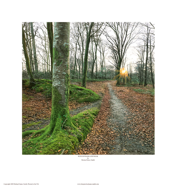 "Winter Woodland Walk" Open edition print